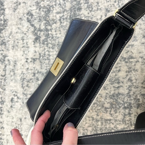 RARE FIND Kate Spade Vintage Tan Black Handbag - Picture 4 of 10